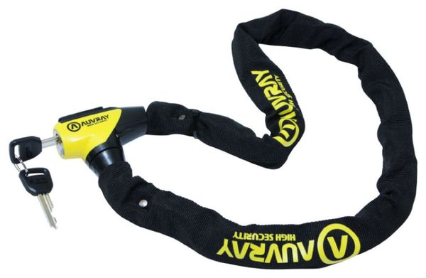 AUVRAY - Chaine Antivol Vélo R-Bloc ø7mm - Longueur 100cm Avec Serrure Intégrée