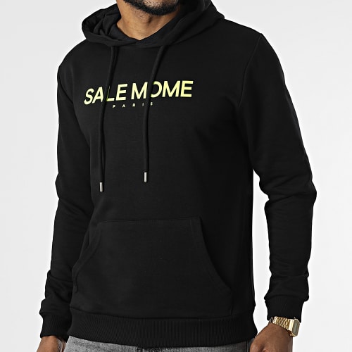 Sweat Capuche Gorille Noir Jaune Fluo