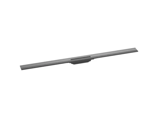 Caniveau de douche découpable 120 cm HANSGROHE RainDrain Flex montage mural noir chromé brossé