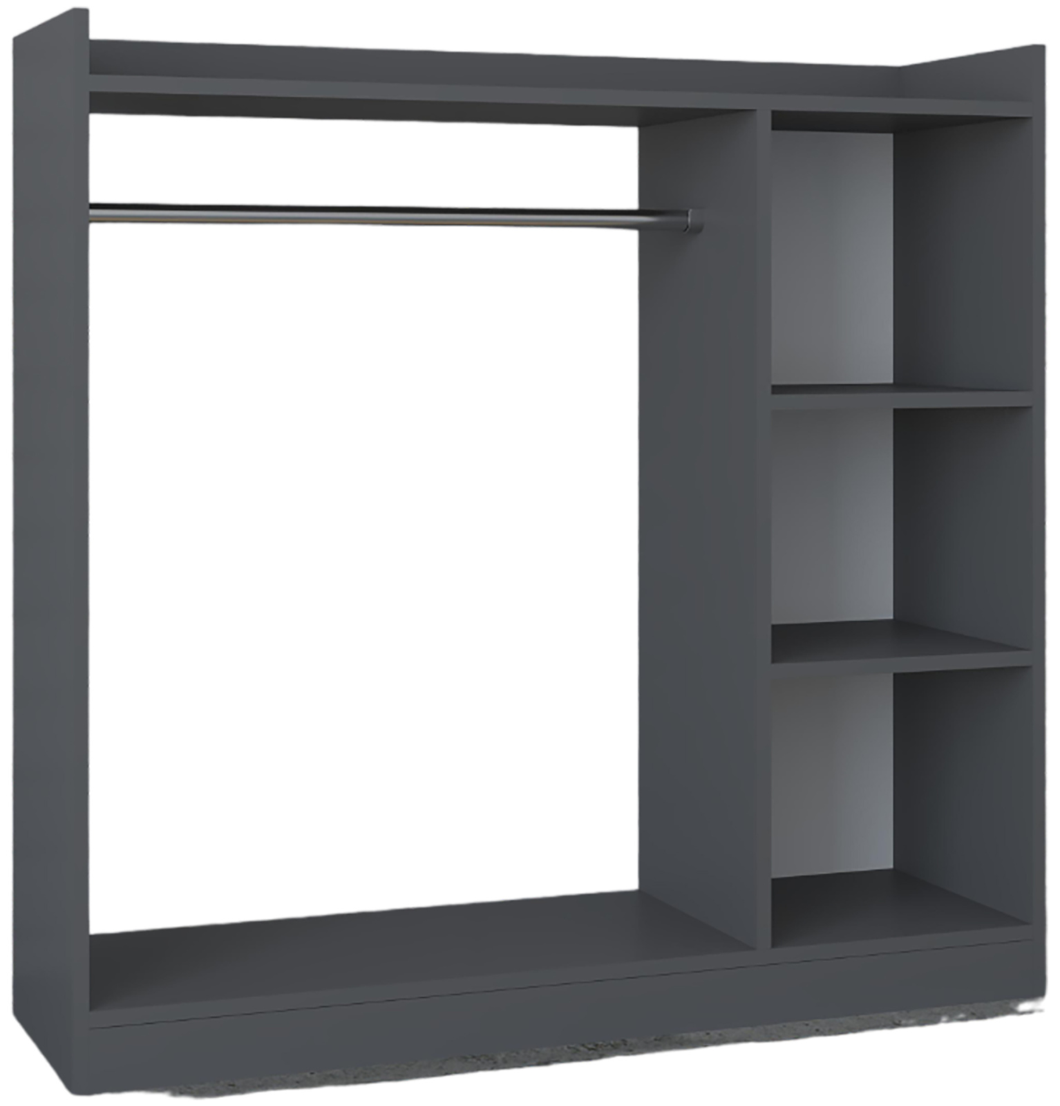 Offener Kleiderschrank PALOSA M - anthrazit - 117 cm