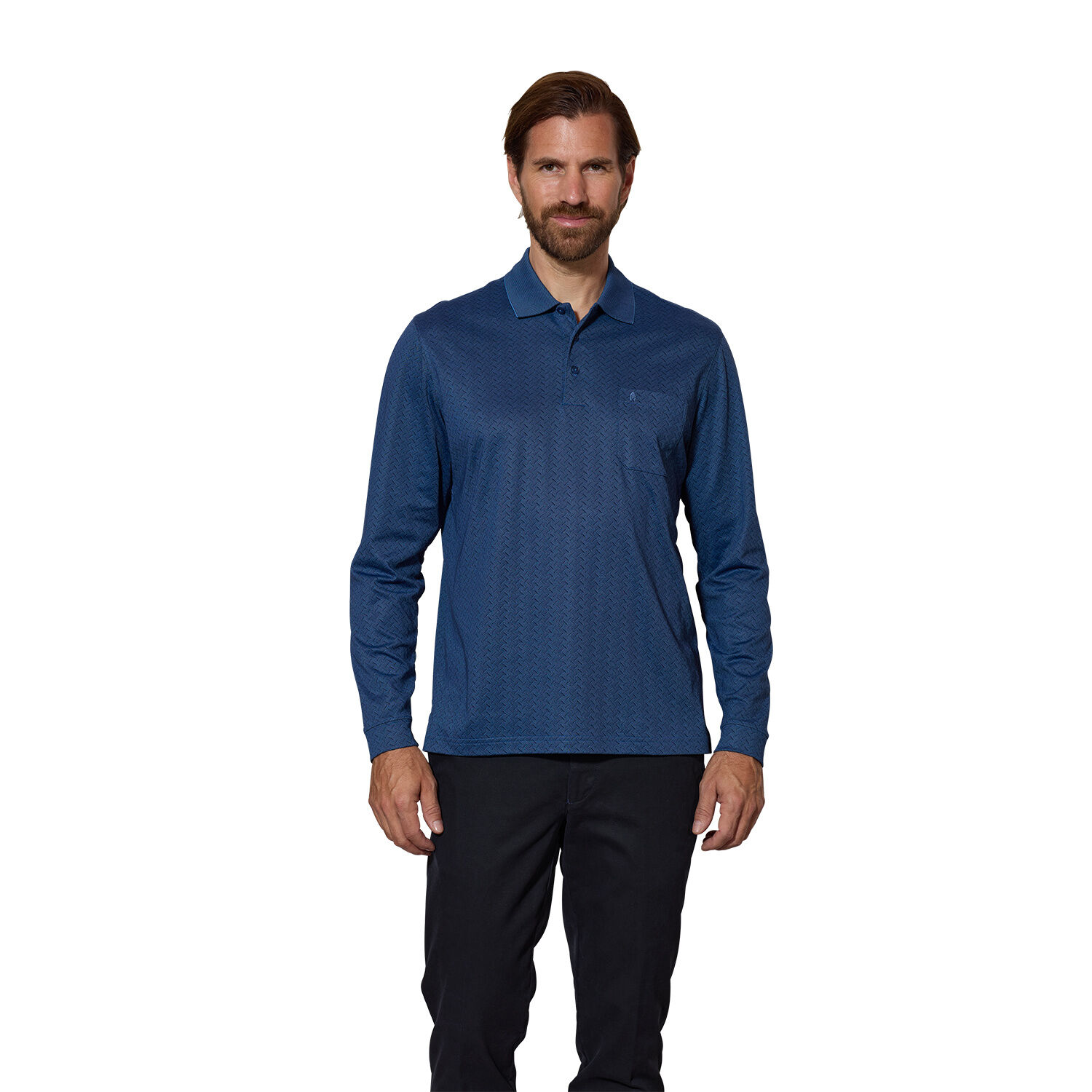 RAGMAN langarm Polohemd