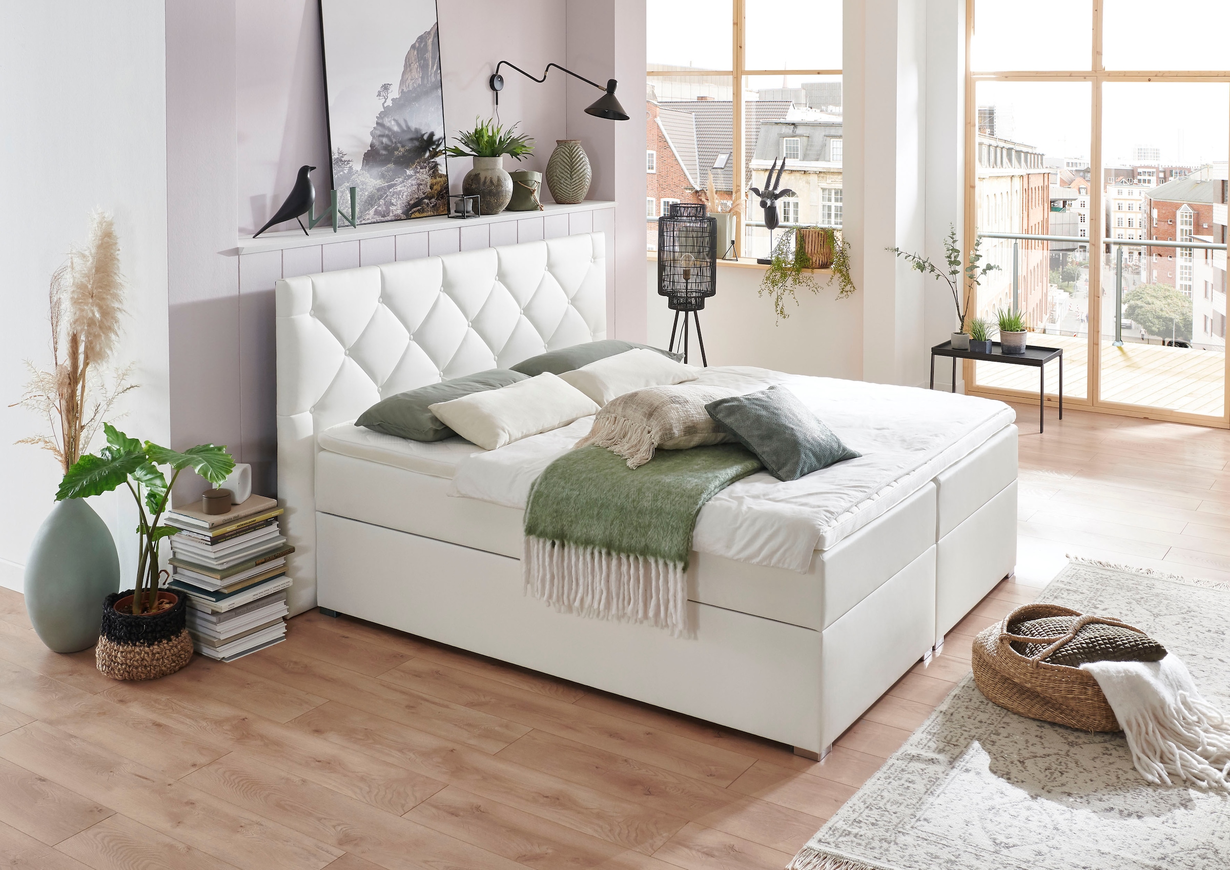 ATLANTIC home collection Boxbett »Meike« mit XXL-Bettkasten und Topper