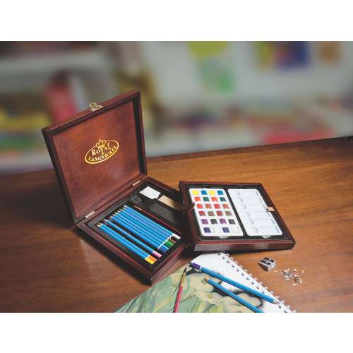 Royal & Langnickel Aquarell-Set im Holzkoffer