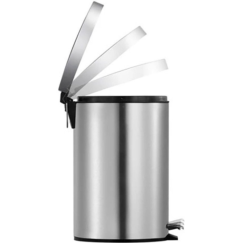 Poubelle métal à pédale ronde, 5 litres