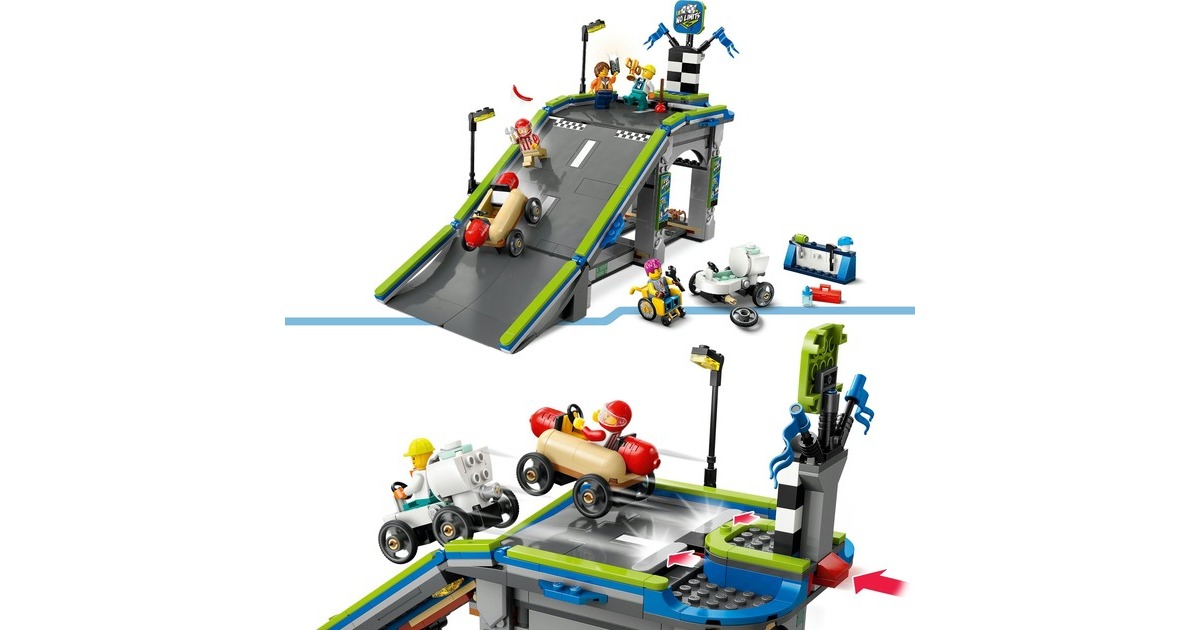 LEGOCity - Snelle schans voor raceauto's Constructiespeelgoed  (60460 | Autoracebaan voor raceauto's | Zeepkistenset)