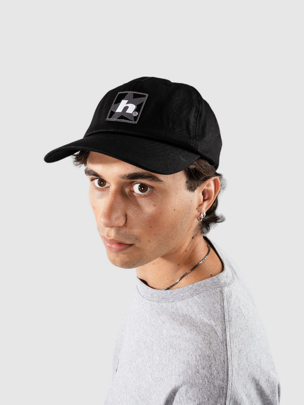 HUF Star Box Logo 6 Panel Cv Cap black