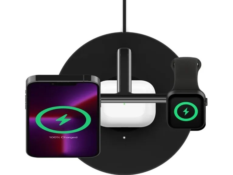Belkin BoostCharge Pro - Trådløs opladningsstander - med MagSafe   AC-strømadapter - 15 Watt - Fast Charge - sort