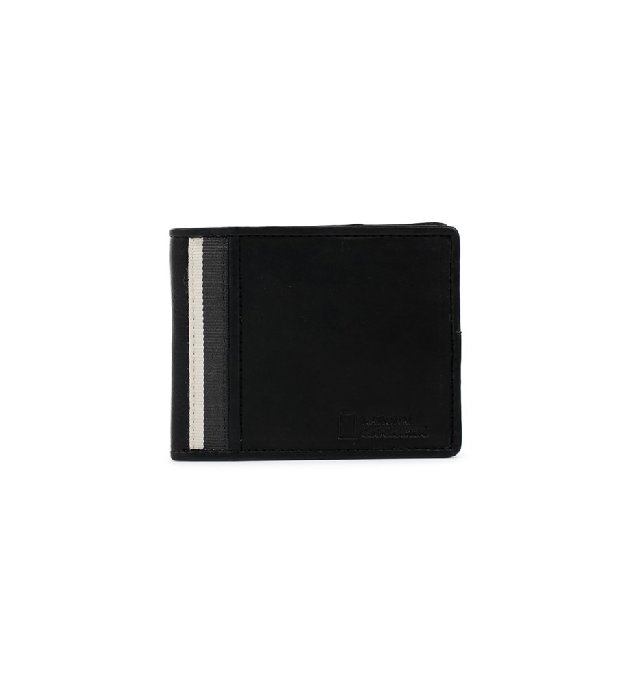 Carteira National Geographic Wind em couro marrom - 2 x 11 x 9 cm -