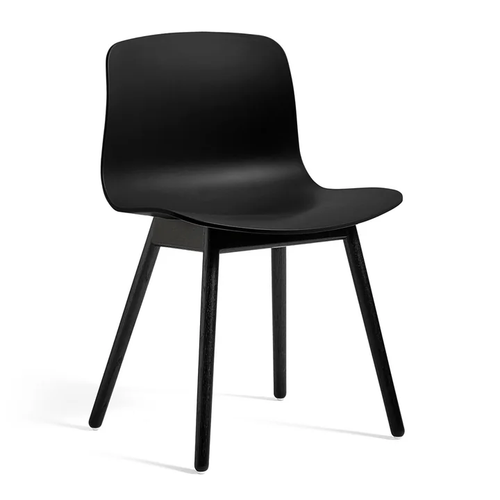 HAY - About A Chair AAC 12, Eiche schwarz lackiert / black 2.0 (Kunststoffgleiter)