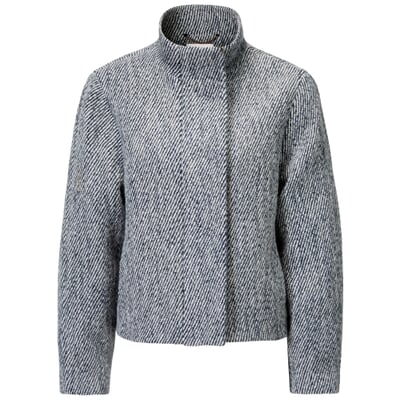 Damenjacke mit Stehkragen, Blaumelange