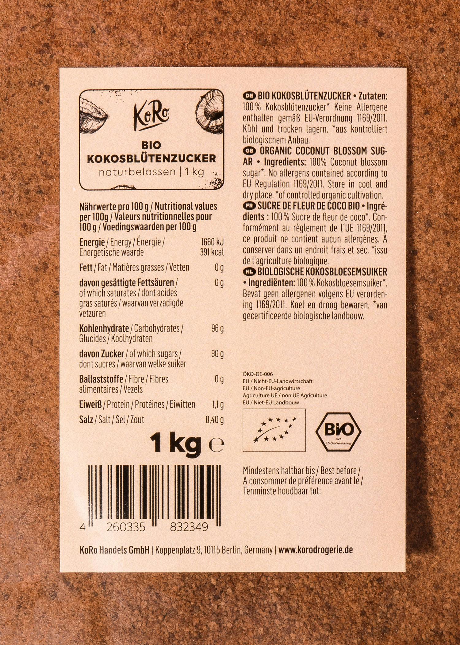 Bio Kokosblütenzucker 1 kg