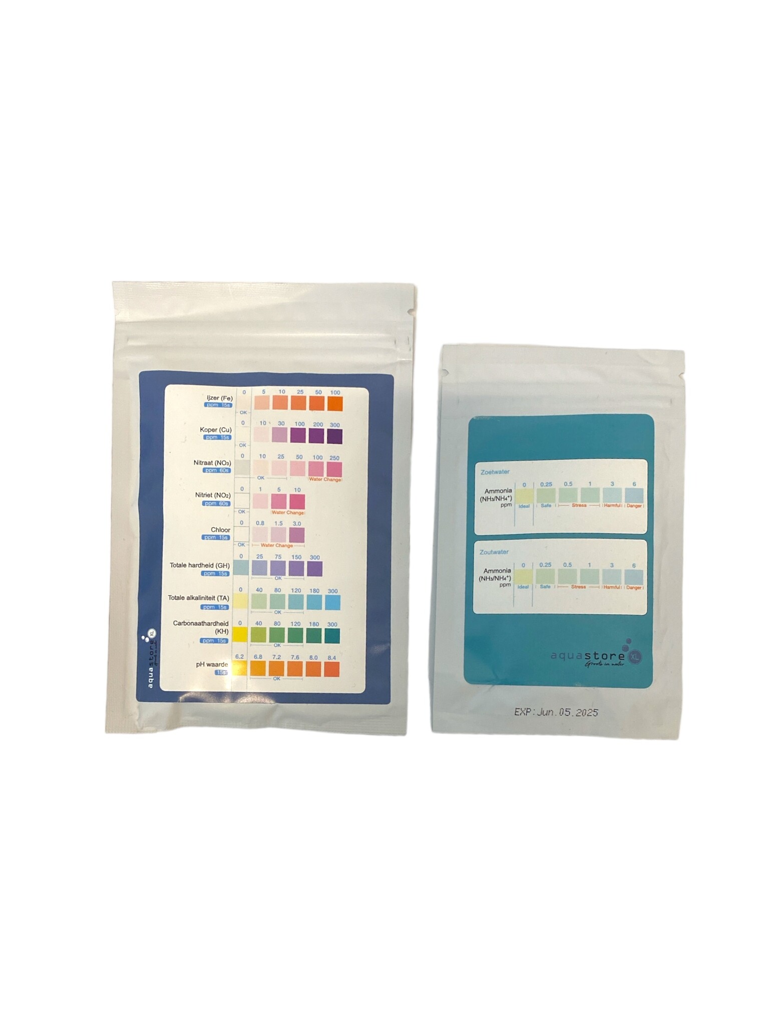 AquastoreXL Teststrips 100x Aquarium  9-in-1   50x Ammonia NH3/NH4