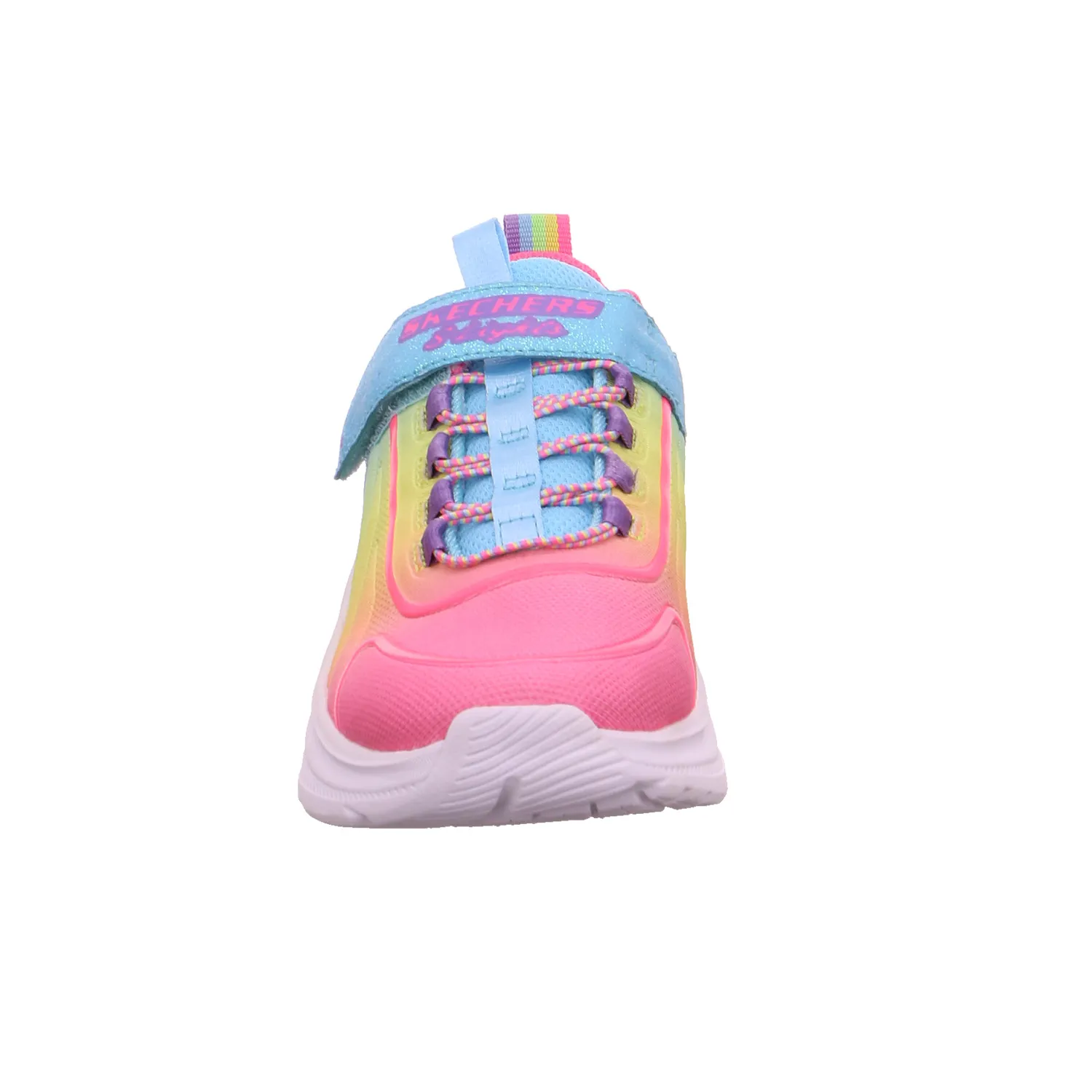 SKECHERS Mädchen-Halbschuh Klett Rosa Textil  Sneaker