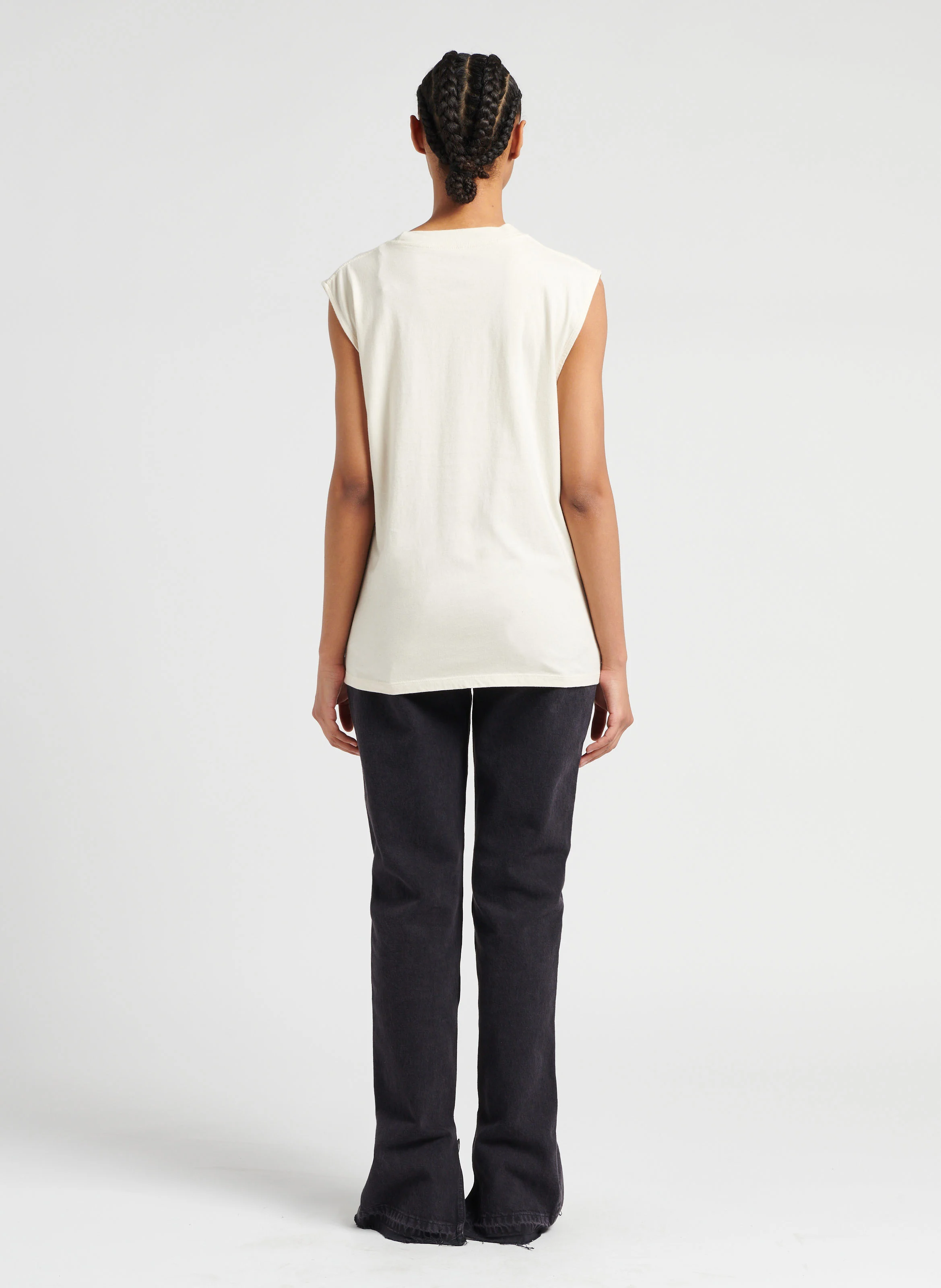 70S HIGH RISE - Jean droit taille haute en coton| Noir