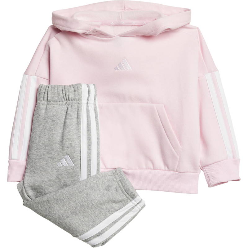 adidas 3-Stripes FL Hood Joggingsæt Børn