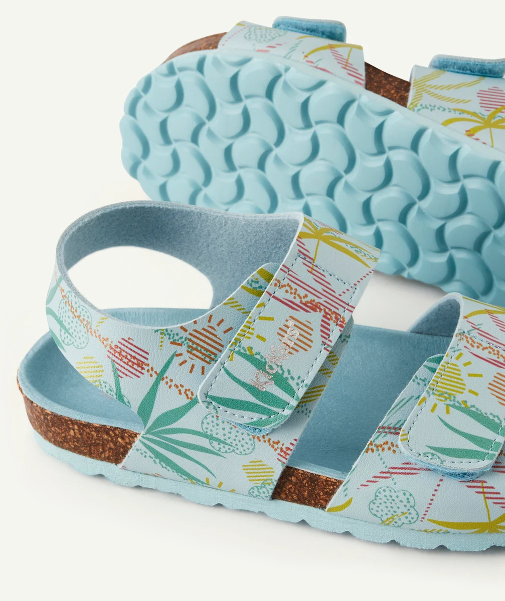KICKERSSANDALES SUMMERKRO BLEU CLAIR SUNSHINE AVEC SCRATCH