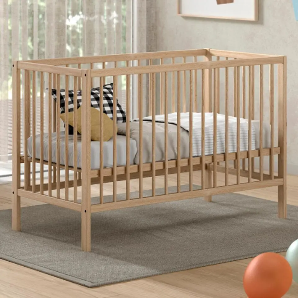 Vipack Babybed Dino - 60 x 120 cm - verstelbaar - dennenhout