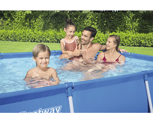 Opzetzwembad Bestway Family rechthoekig 259x170x61 cm zonder accessoires blauw