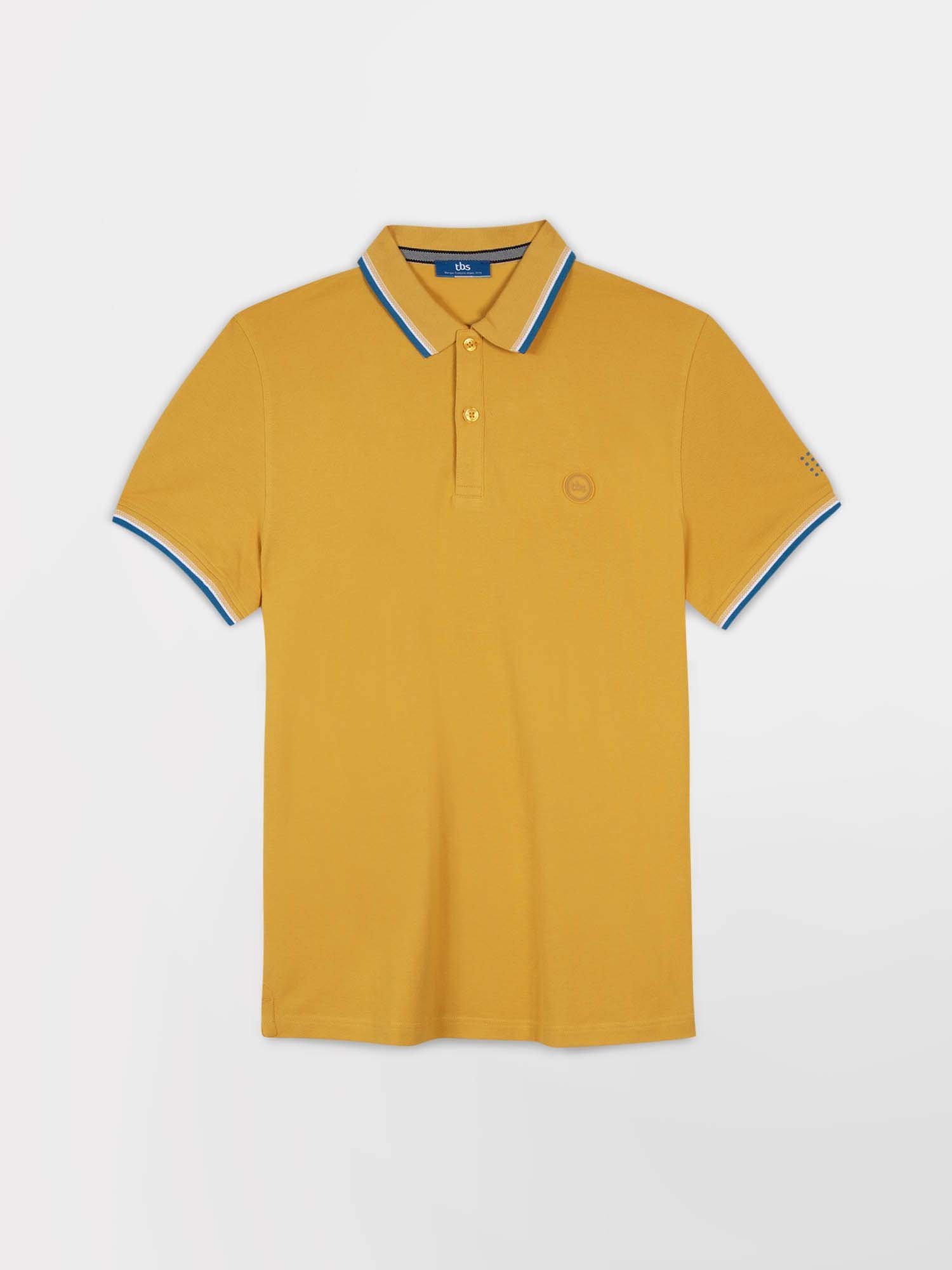 Polo Homme Manches Courtes Coton Biologique Jaune