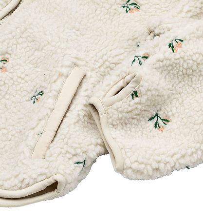 Liewood Fleecejakke - Mara - Peach/Sandy Embroidery
