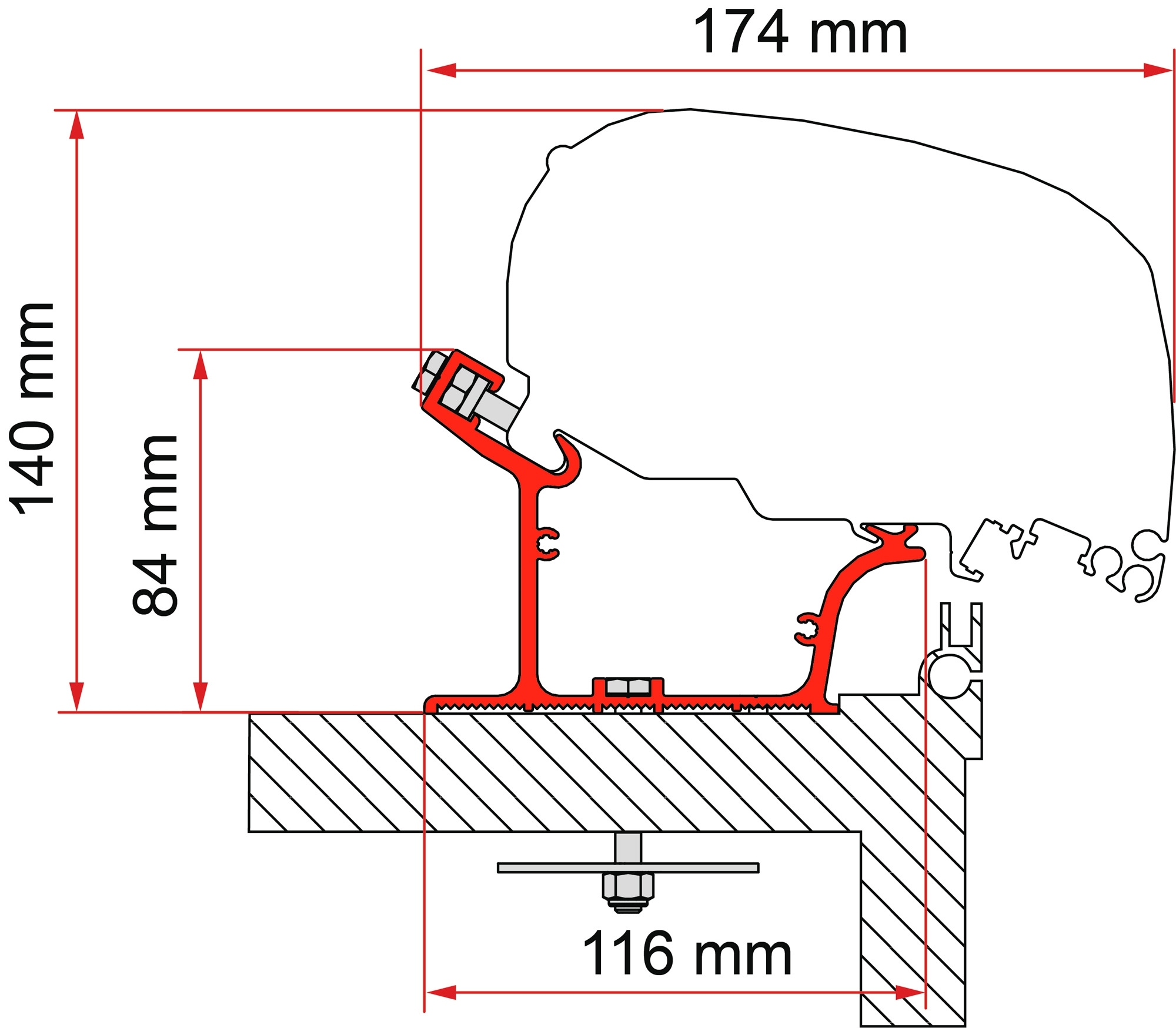 Fiamma Adapter Kit Adria Caravan Halterung Ersatzteil für Markise F80 Caravan 500