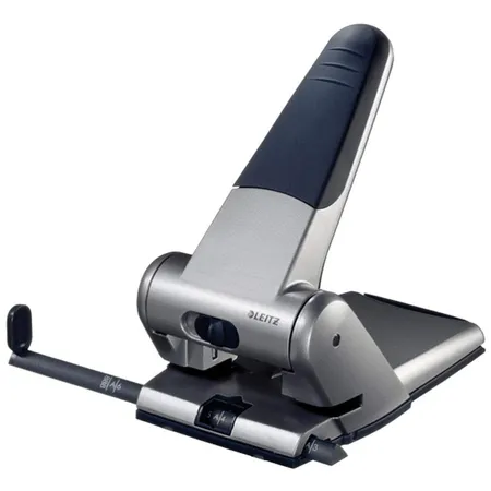 Leitz 51800084 Extrastarker Registraturlocher, silbergrau