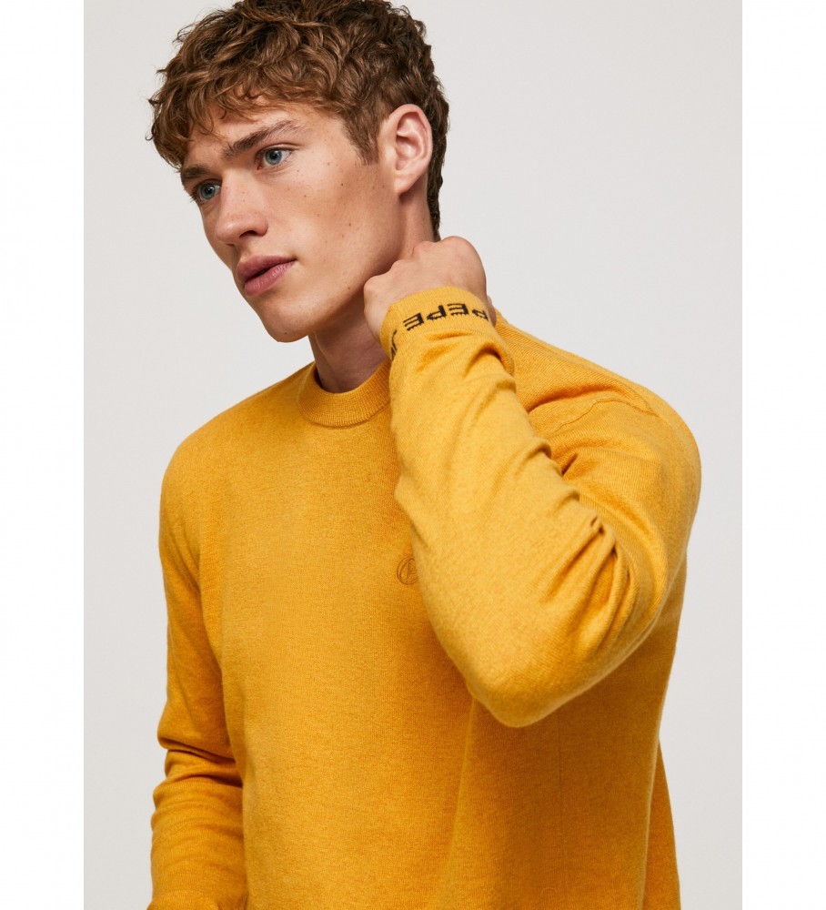 Camiseta Pepe Jeans Andre de gola redonda mostarda