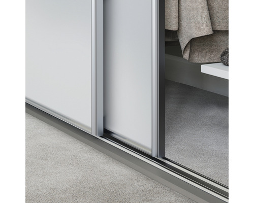 Schuifdeurset Spacepro wit, 2400x1800 mm incl. loopwerk + railset