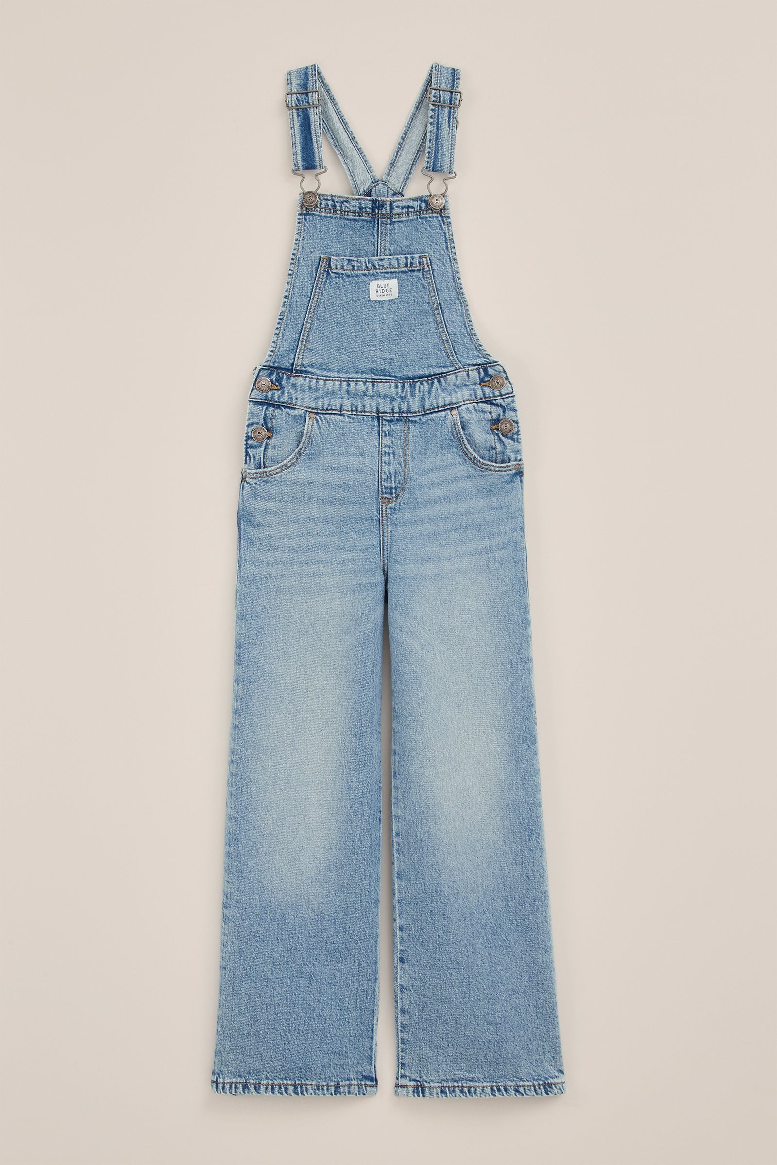 Meisjes relaxed fit tuinbroek Blue Ridge Blauw