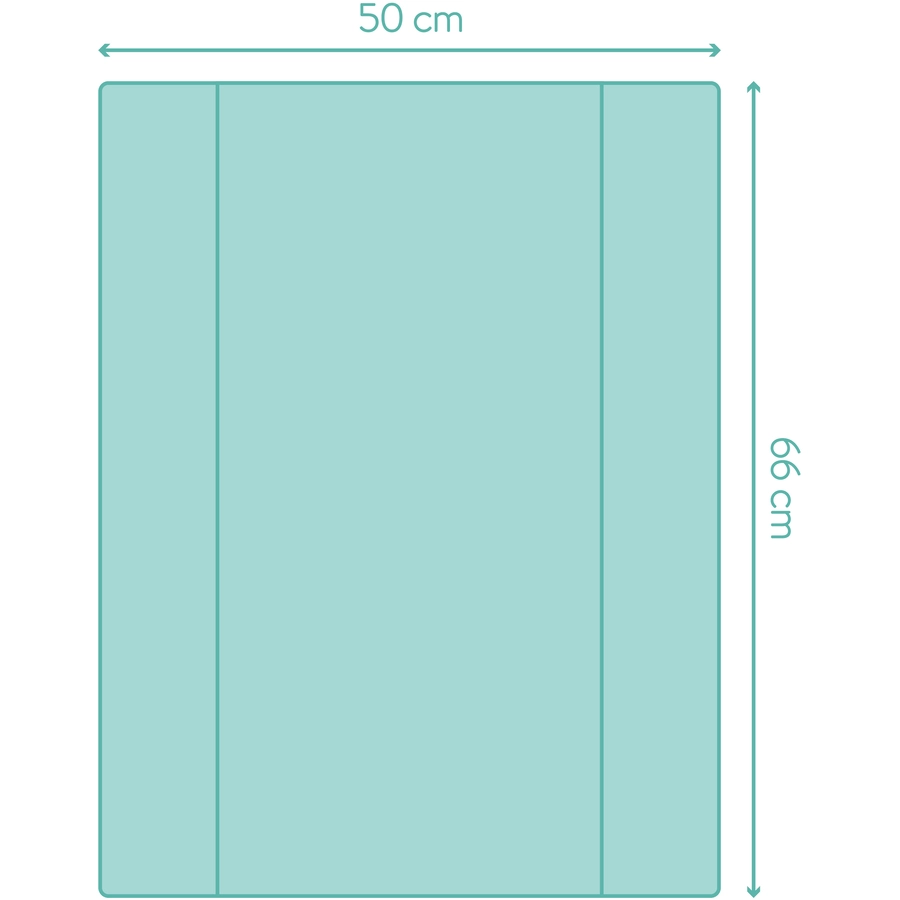 fillikid Wickelauflage 2-keil small cube grey 50x66 cm