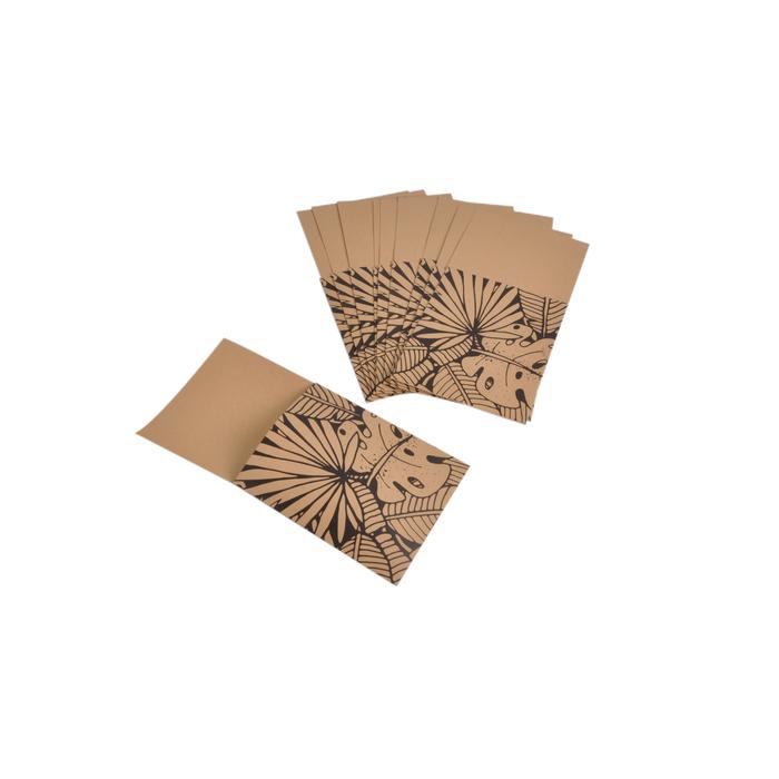 SET 12 RANGE COUVERTS KRAFT 9.5X19CM FRESH GREEN