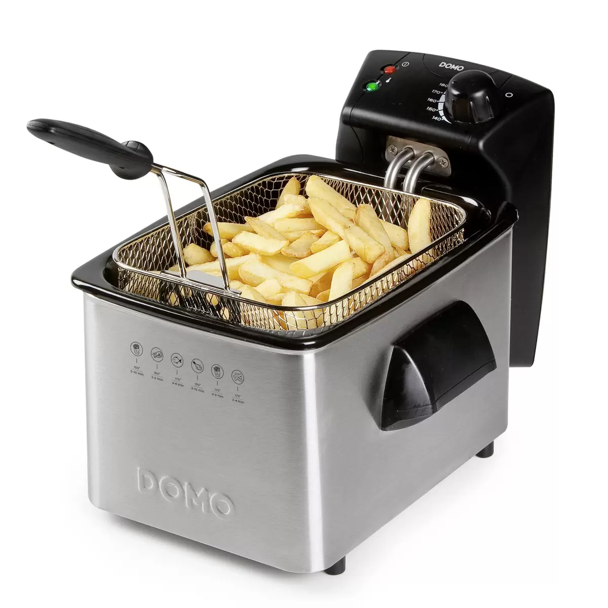 Fritteuse Öl Domo DO464FR schwarz,silber