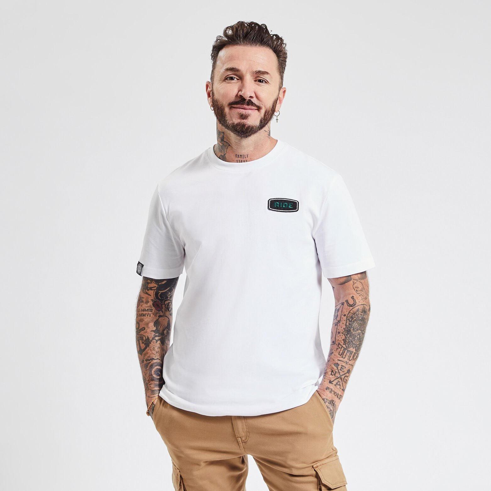 Tee-shirt RIDE licence FISE Blanc
