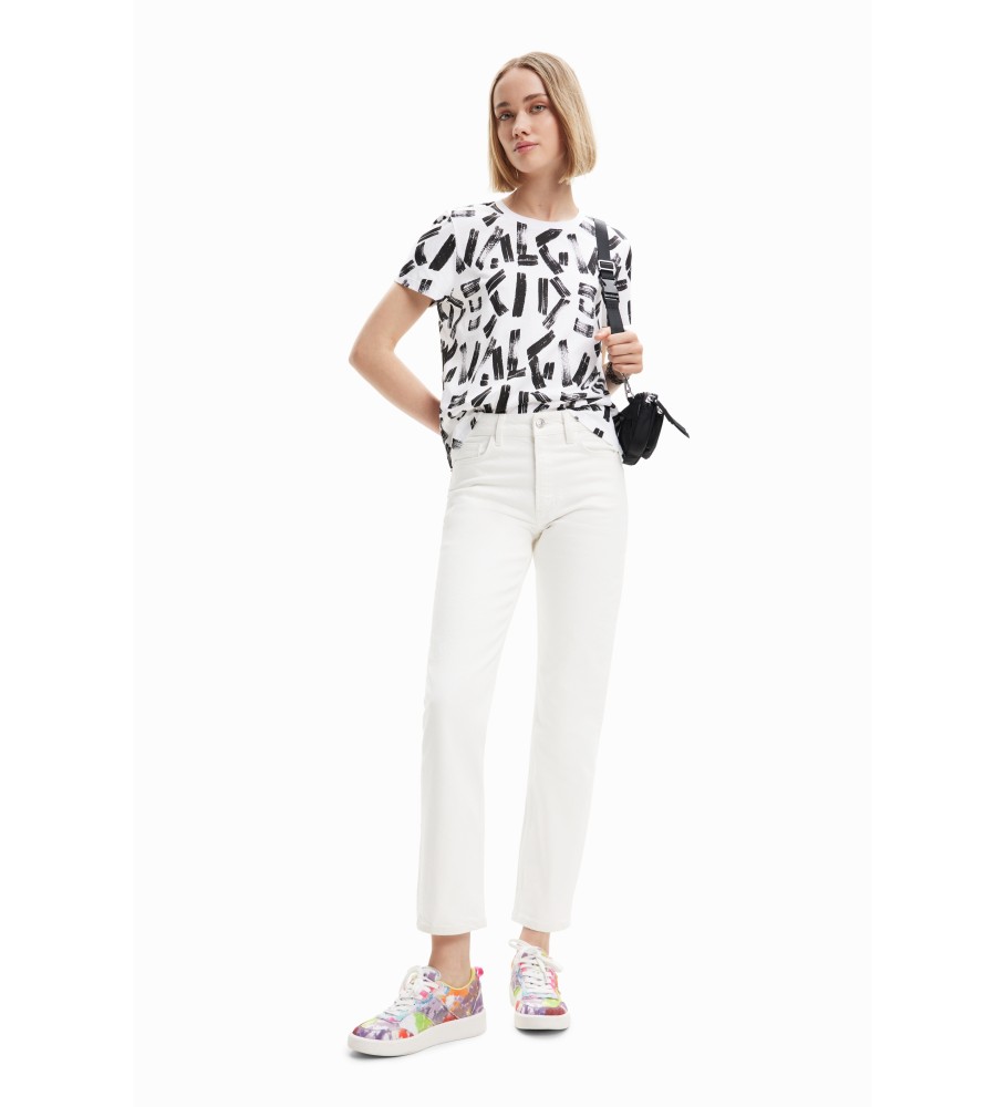 Camiseta branca Desigual Glasgow