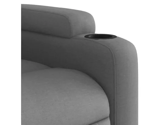Fauteuil inclinable électrique Gris foncé Tissu