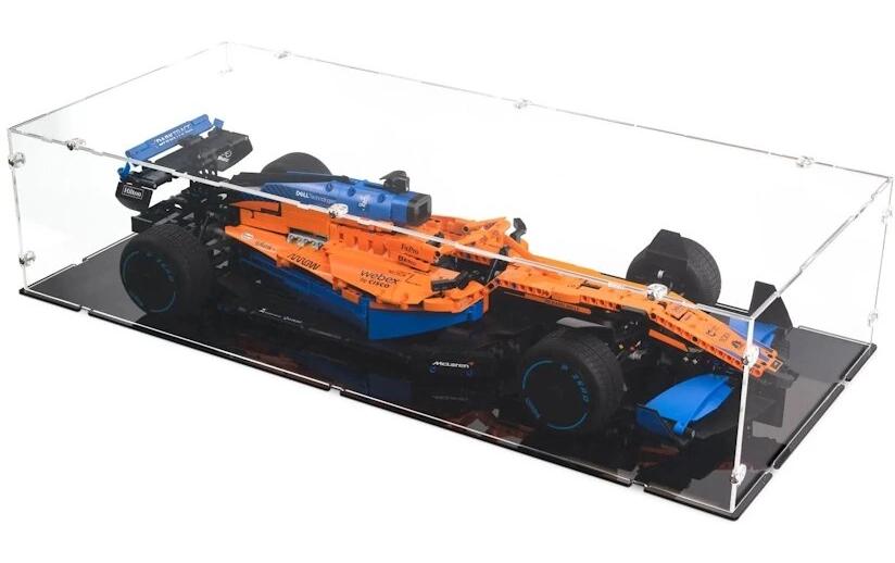 Baukasten Acryl-Display für LEGO 42141 Rennwagen<br>Acry-Display-Box mit schwarzem Boden für LEGO McLaren Formel 1 Rennwagen