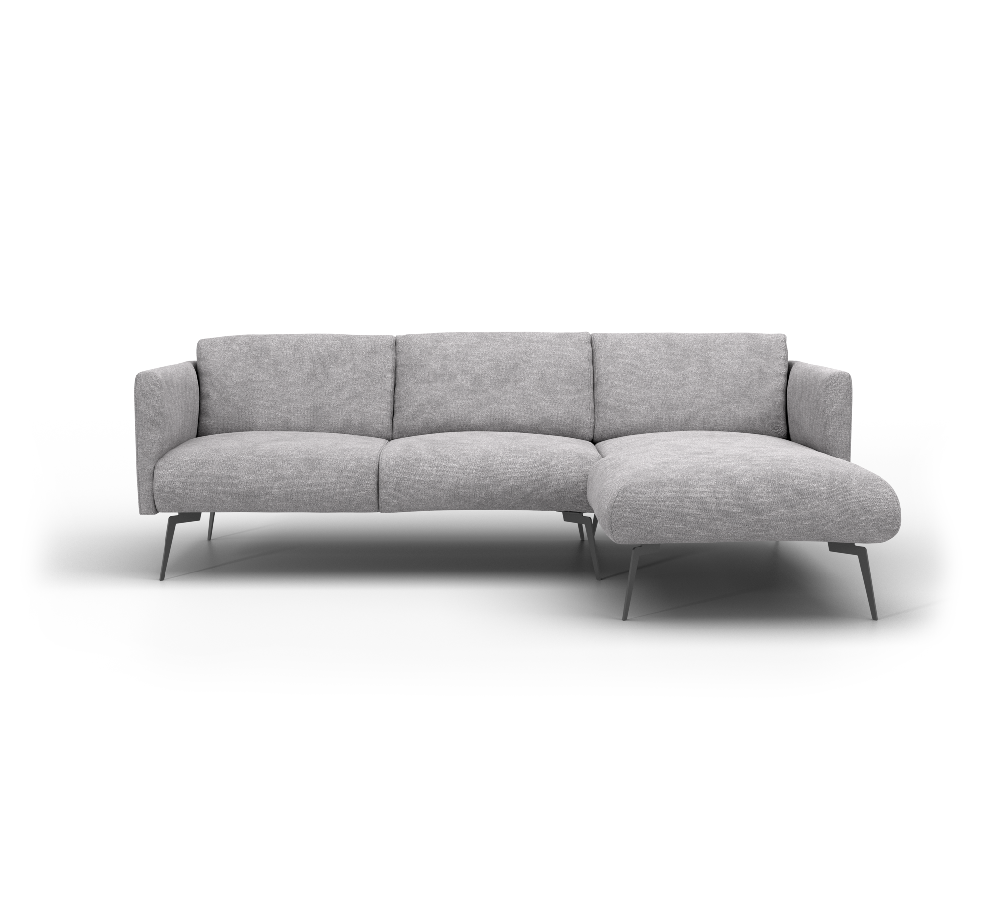 Hoekbank Stockholm - 2,5-Zits + Chaise Longue - Bloq 167 Zinc Rechts