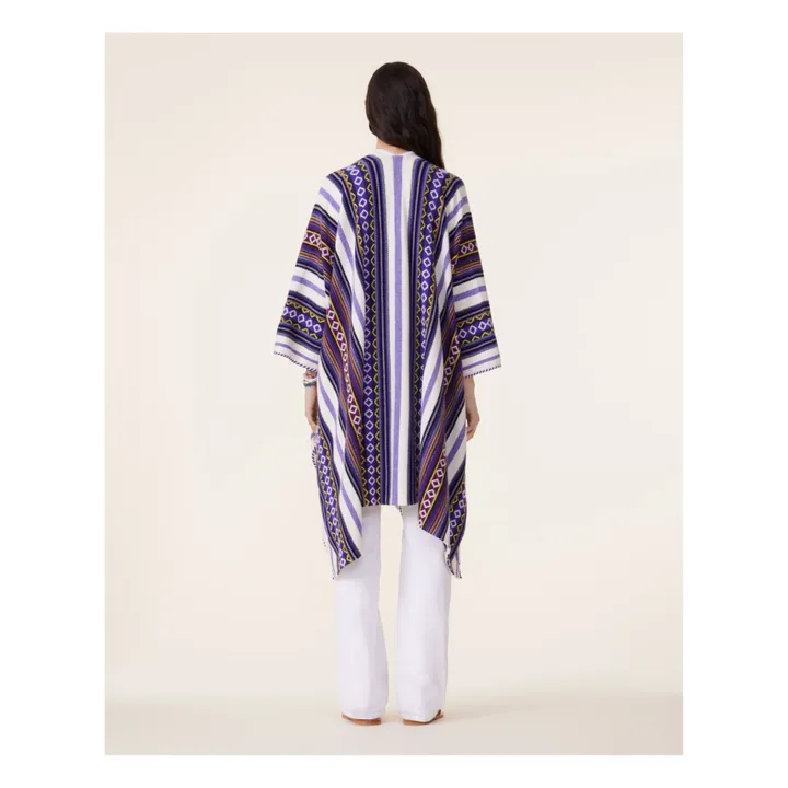 Kujten Poncho Lambok Cachemire | Blanc