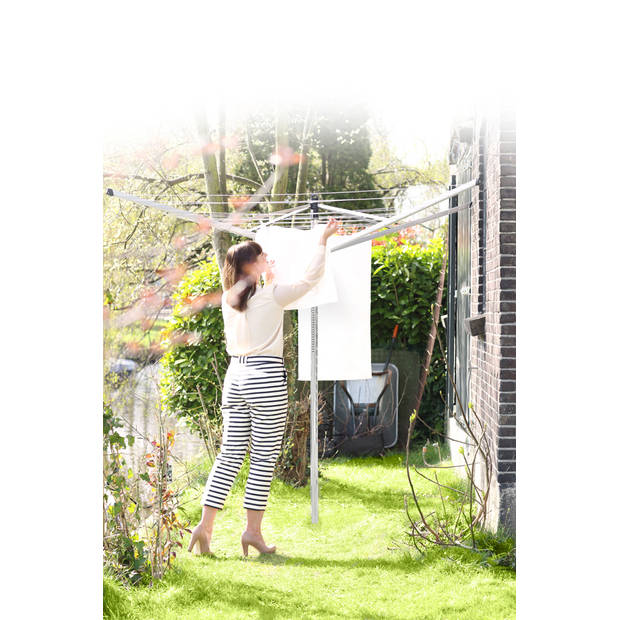 Brabantia Lift-o-Matic droogmolen - 60 meter - met metalen grondanker