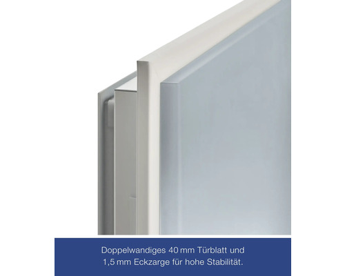 HÖRMANN ZK deurelement, verzinkt, 875x2000 mm, DIN links, inclusief krukgarnituur, zwart.