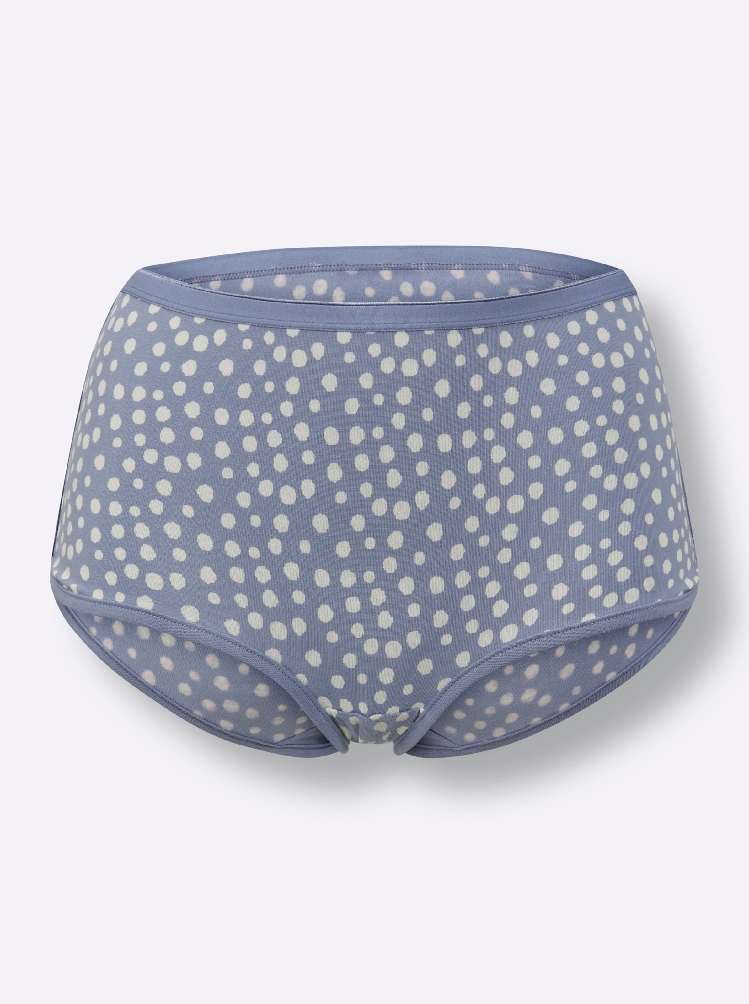 Hipster in 2x taubenblau-bedruckt + 1x taubenblau