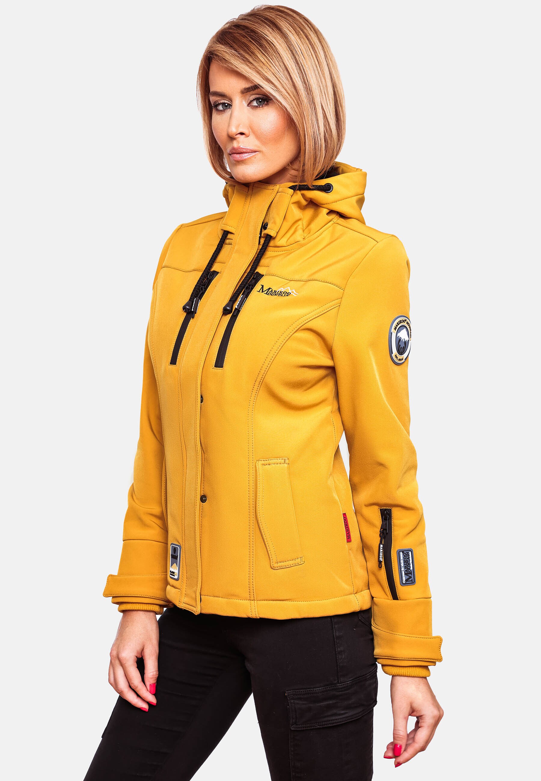 MARIKOO Damen Softshelljacke Outdoor Funktionsjacke Kleinezicke