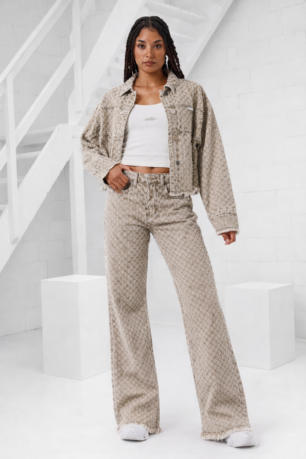 Project x Paris Gritty Jeans Dames Beige