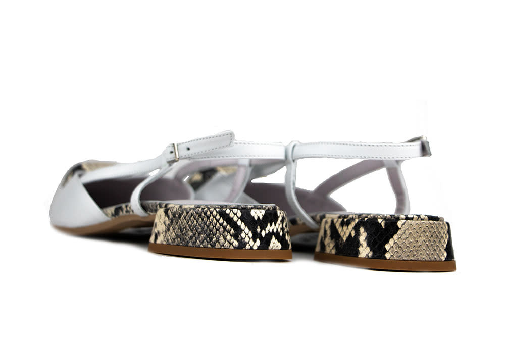 Lilian Slingback White Pittone Roccia