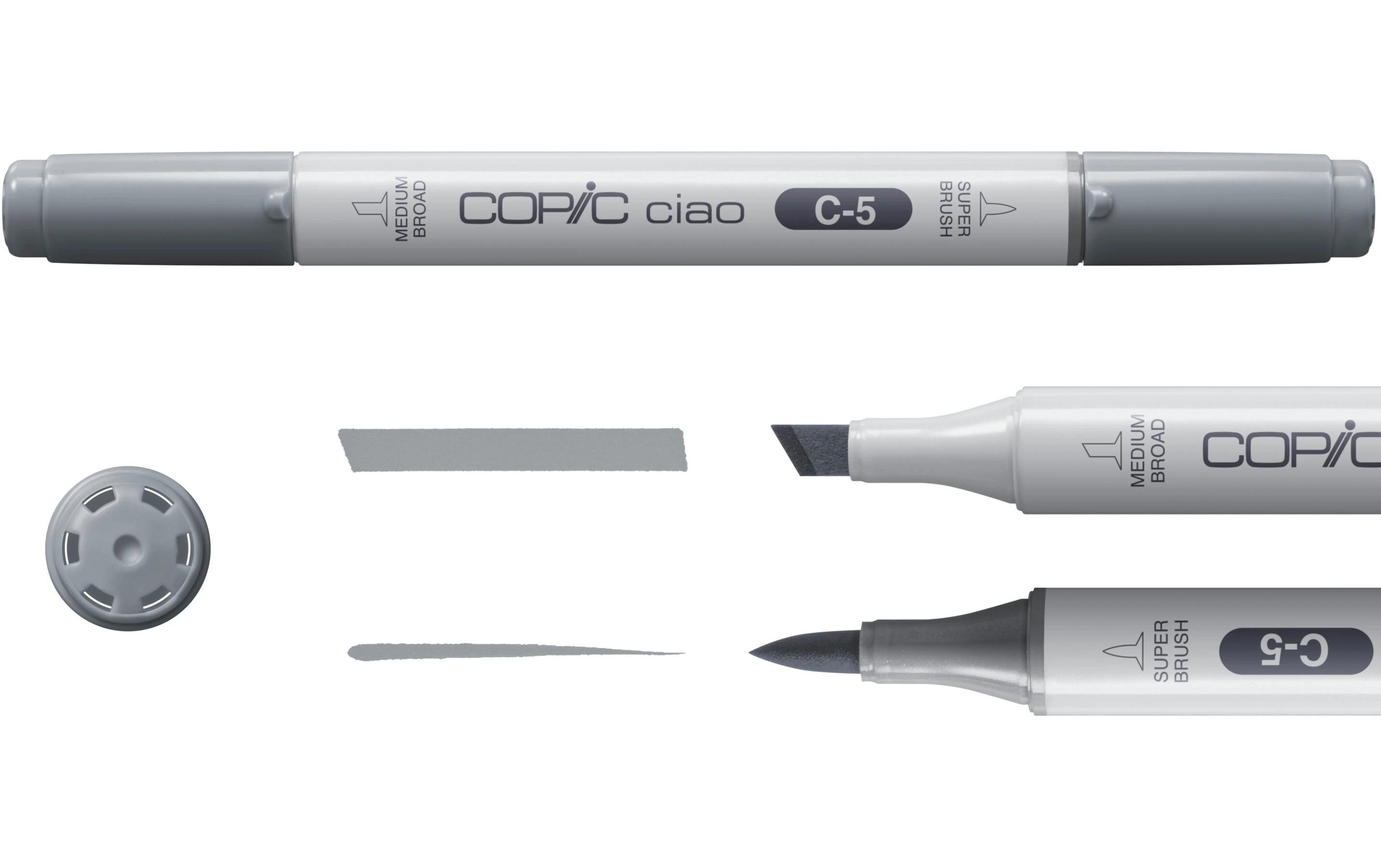 Grafikmarker Ciao 5+1 Set Cool GreyStifteset