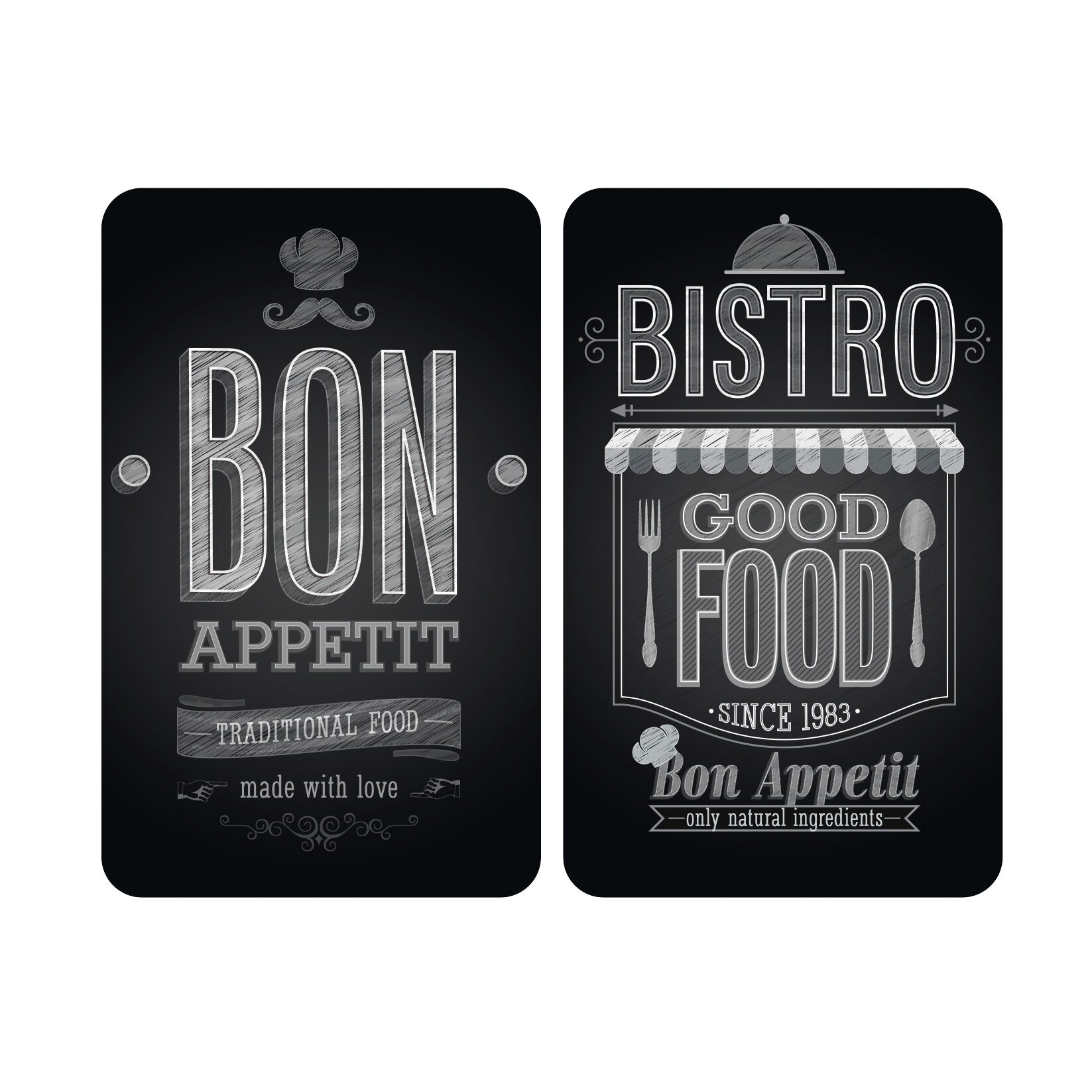 Glas-Abdeckplatten Bon Appetit