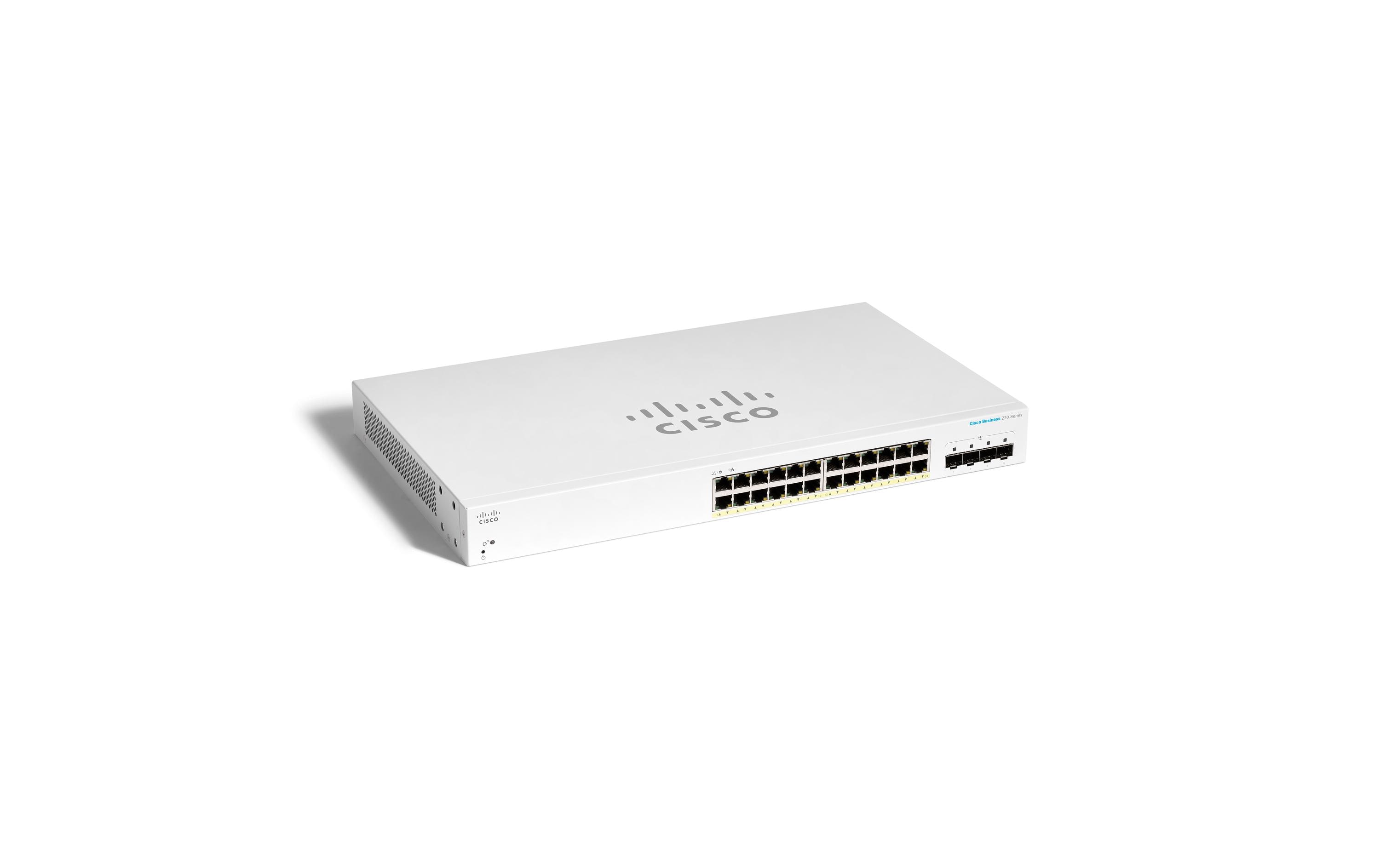 PoE+ Switch CBS220-24FP-4X 28 Port<br>Cisco Business 220 Serie Smart Switch