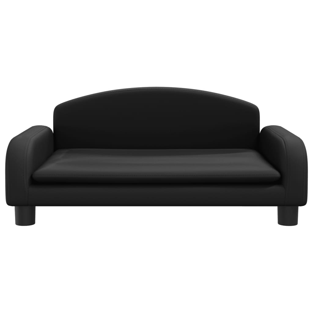 Cama para cães em couro sintético preto vidaXL, 50x40x30 cm