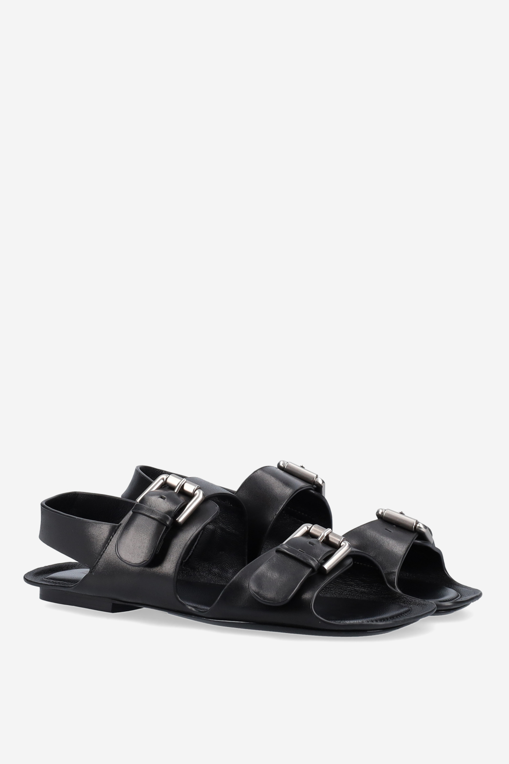 Buckled leather sandals