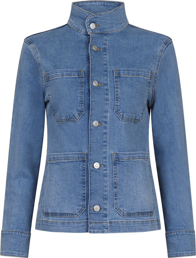 Neo Noir Bryant Denim Jacket Smoke blue
